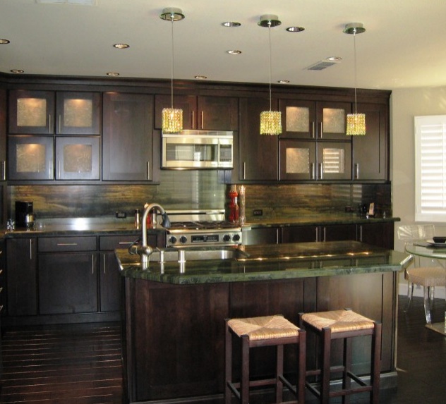 green granite countertops